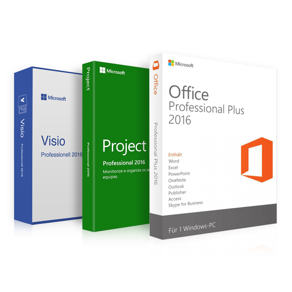Office 2016 Professional + Visio 2016 Professional + Project 2016 Professional | Bundle